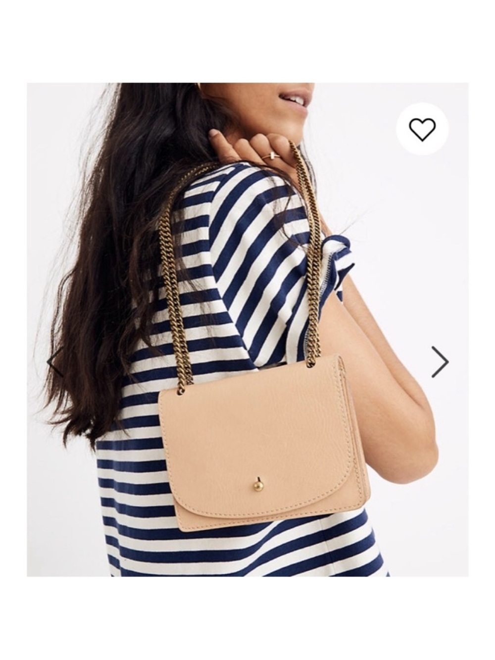Madewell The Chain Crossbody Bag with Gold Chain Strap